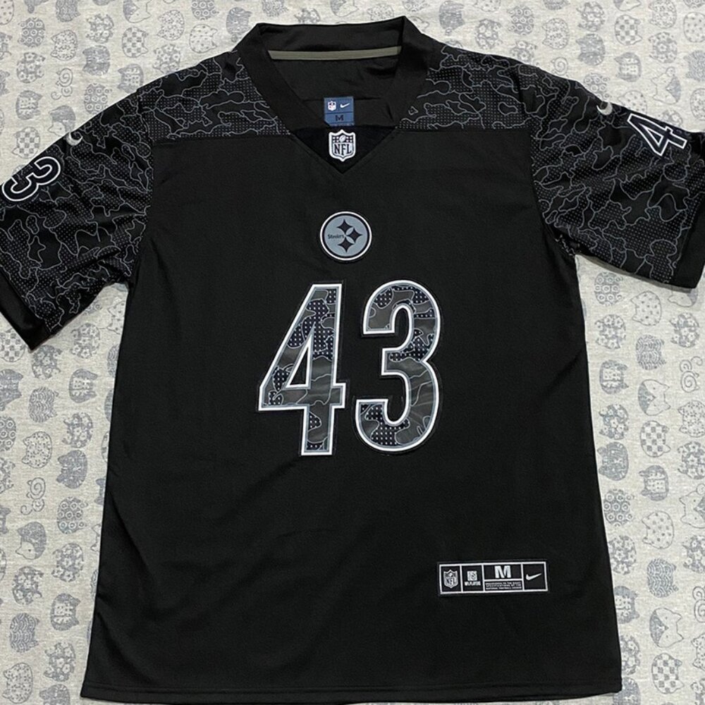 Nike Pittsburgh Steelers Polamalu No.43 Black Jersey